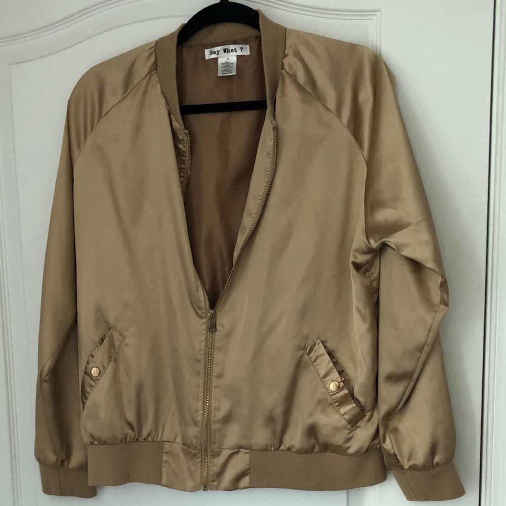 Gold Bomber Jacket - image 2